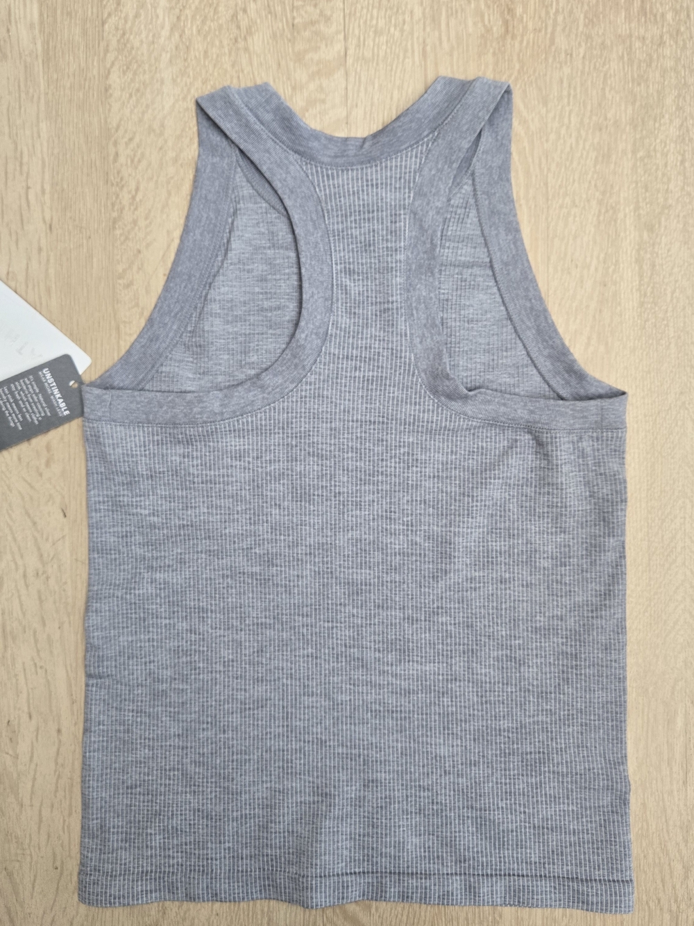 Athleta Renew Racerback Tank Heather Gray Ribbed M - Picture 2 of 6